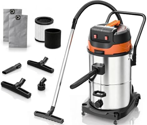 18.5 Gal Industrial Wet Dry Shop Vacuum, 2400W 2-Motors Heavy Duty by PURILITZS