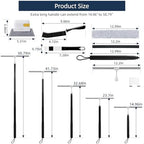 12-51’’ Telescopic Window Squeegee for High Windows, 2-in-1 Window Cleaning Kit with Extra Silicone Blade & Hook, Professional Squeegee for Shower Glass Doors (Window Squeegee Set) - Image 3