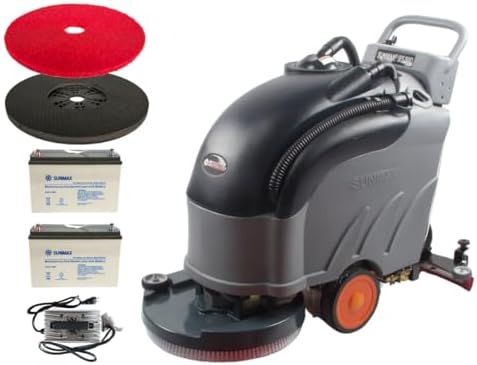 SUNMAX RT50D 22" Self-Propelled Floor Scrubber Dryer, 14.5-gal Tank, Up to 36,000 sqft/hour, Complete Set of Parts by SUNMAX