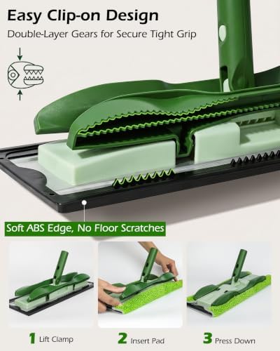 Microfiber Mop - Flat Floor Mops Wet Dry Dust Mop with 4 Washable Pads - Image 5