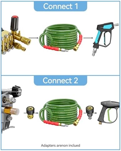 200FT Pressure Washer Hose 3/8'' Non Marking No Kink Commercial Hose - Image 6