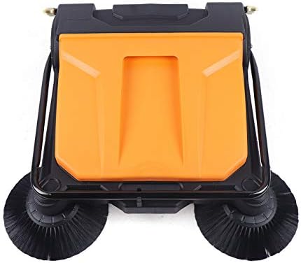 Futchoy Industrial Floor Sweeper 26" 15L Hand-Push Sweeping Sweeper 360° Rotary Sweeper for Indoor Outdoor Orange - Image 5