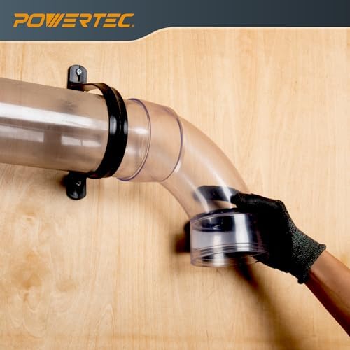 POWERTEC 70368 4 Inch ID 90 Degree Elbow for 4 Inch OD Dust Collection Pipes, Adapters and Fittings (Clear), 1 pack - Image 7