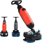 Commercial Electric Floor Cleaner, Walk-Behind Scrubber Polisher Machine, Heavy-Duty Floor Washer for Home Kitchen, Efficient Floor Buffer for Commercial Use, White,Red by Unknown