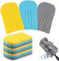12 Pcs Reusable Duster Refills Washable Pads, Yellow,Grey, Turq by Zubebe