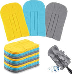 12 Pcs Reusable Duster Refills Washable Pads, Yellow,Grey, Turq by Zubebe