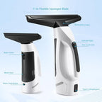 Window Vacuum Squeegee Cordless, 2000Pa Electric Rechargeable Window Cleaner with 200ml Water Tank, Cleaning Kit with Spray Bottle & Microfiber Pad for Glass, Mirror, Shower Door, Car Windshield - Image 6