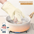 MAD SHARK Silicone Oven Mitts with Fingers Heat Resistant 450°F in Kitchen - Image 3