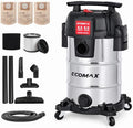 ECOMAX 8 Gallon Ultra Quiet Stainless Steel Shop Vacuum Wet and Dry by Ecomax