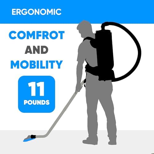 Prolux 10 Quart Commercial Backpack Vacuum with Premium 1.5-Inch Attachments, HEPA Air Filtration, Deep Cleaning for All Floor Surfaces - Image 6