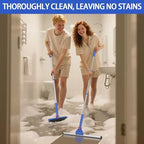 COBETE Floor Scrubber Grout Brush with 16.92IN Large Floor Rubber Squeegee, V-Shaped Scrub Brush and Foam Squeegee Collaborate Cleaning For Tiles, Marble, Glass in Bathrooms, Kitchen,Garages, Pet Hair - Image 6