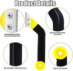 Blulu 11 Pcs Grout Float Set, Rubber Float, 6 Sponges, Angled Saw, Black - Image 3