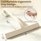 10 Inch Silicone Shower Squeegee for Glass Doors, Streak-Free, White - Image 2