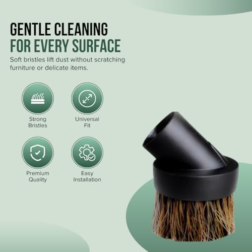 Selgo niversal Vacuum Cleaner Dusting Brush with Horse Hair Bristles, Black (Dusting Brush), Pack of 10 - Image 2
