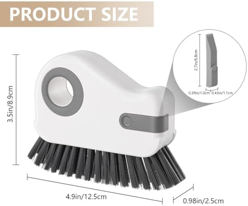 2 in 1 Groove Cleaning Brush, Window Track Cleaning Tools (Orange) - Image 2