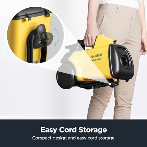Eureka 3670M Canister Cleaner, Lightweight Powerful Vacuum for Carpets and Hard Floors, w/ 5bags,Yellow - Image 3