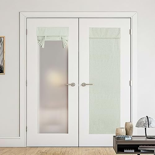 NICETOWN Sheer Door Curtain Linen Thermal Insulated French Door Curtain by NICETOWN