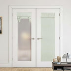 NICETOWN Sheer Door Curtain Linen Thermal Insulated French Door Curtain by NICETOWN