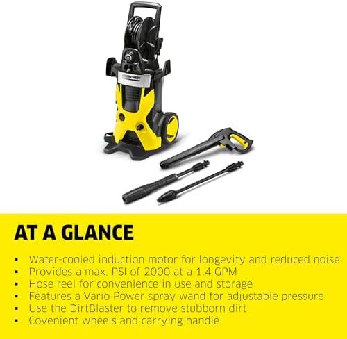 Kärcher Pressure Washer K 5 Premium, 1.4 GPM with Hose Reel - Image 2