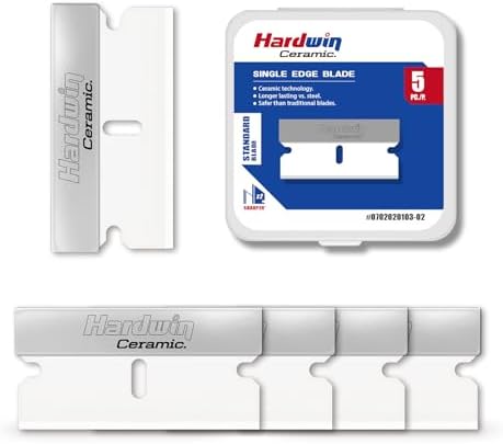 5-Pack Ceramic Scraper Blade Refills, Rust-Proof for Stickers, Paint, Grime by HardWinTools