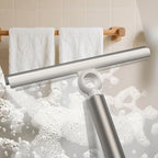 Extendable Shower Squeegee for Glass Doors, Shower Squeegee with 10-Inch Silicone Blade, Telescoping Handle for Windows and Shower Glass, Silver - Image 5