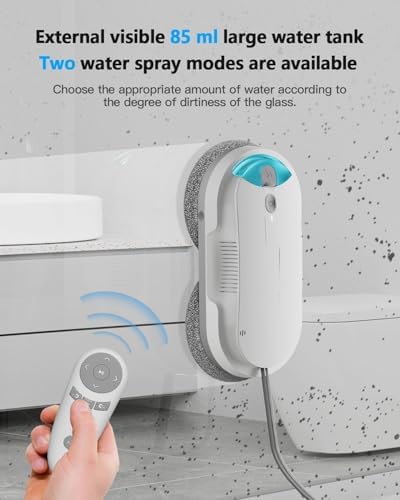 Window Cleaning Robot - Double Helix 4800-6400Pa Suction, (White) - Image 4
