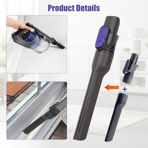 Vacuum Crevice Tool and Removable 2-in-1 Tool Brush Replacement Parts Compatible with Shark Pet Cordless Stick IX141 IZ462H IZ483H IZ363HT IZ361H IZ163H IZ362H Attachments for D-Shaped Vacuum Cleaner - Image 4