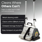 14" Counter-Rotating Brush (CRB) Carpet & Hard Floor Cleaning Machine – 450 RPM, Quiet 53 dBA, Compact 41 lb Commercial Scrubber – Ideal for Offices, Hotels & Small Spaces - Image 6