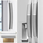 Refrigerator Door Handle Covers, 4pcs, Kitchen Appliance Decor, Fridge Microwave Dishwasher Cloth Door Covers, Keep Kitchen Appliance Clean from Smudges, Drips, Food Stains, Oil (Gray) by Metonsto