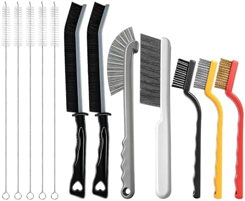 12pcs Crevice Cleaning Brush, Straw Brush for Bathroom, Ktichen and Window by AONEZ