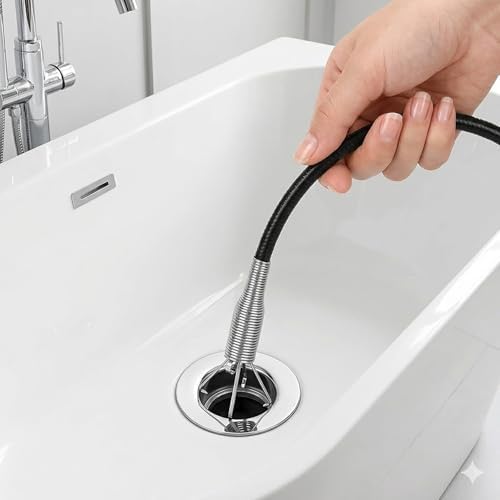 Flexible Drain Clog Remover Tool, Extra Long Plumbing Snake Hair Catcher with 4-Prong Grabber Claw, Heavy-Duty Spring Reacher for Kitchen Sink, Bathroom Tub, Sewer & Dropped Items (63 inch) - Image 5