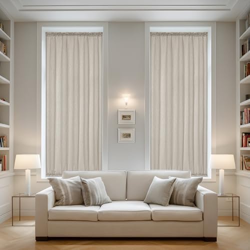 Semi Sheer Sidelight Door Curtains 25 X 72 Inches Long 2 Panels - Image 2