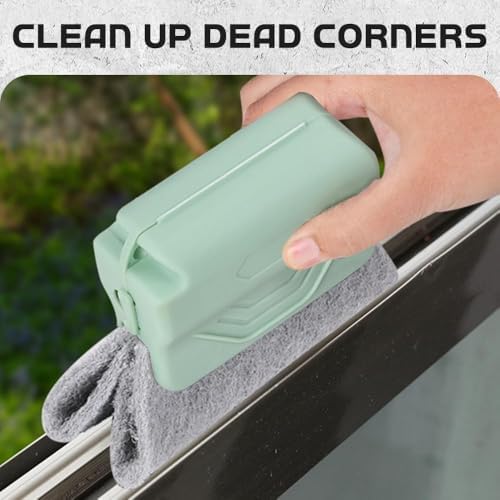Magic Window Track Cleaner, Handheld Groove Cleaner Tool with Double-Sided Brush & Replaceable Sponge, Gap Cleaning Brush for Window Tracks, Sliding Door Rails, Tile Grout, Car Air Vents (6 Pack) - Image 4