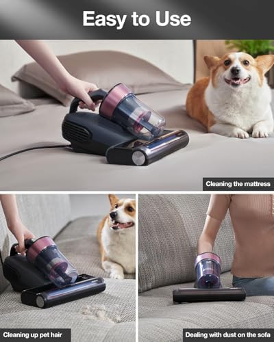 Jimmy Mattress Vacuum Cleaner, Bed Vacuum Cleaner with UV Sanitizing & HEPA Filter & Ultrasonic, Hot Wind and Air Purification, 15Kpa 500W Handheld Vacuums for Bed, Couch, Sofa, Crib (BX8-Corded) - Image 6