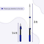 Bates- Telescopic Extension Pole, 3 Ft, Aluminum Alloy, Sturdy Multi-Purpose Extension Pole with Flip-Lock Design for Painting, Dusting and Cleaning - Image 2