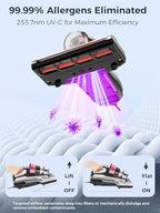 Jimmy Mattress Vacuum Cleaner, Bed Vacuum Cleaner with UV-C Light & Ultrasonic, 15Kpa Suction 500W Powerful Handheld Vacuums for Dust & Pet Hair with HEPA (BX5 Pro, Corded) - Image 4