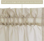 MIULEE Beige 40 x 72 Inches Sidelight Curtains for French Door Sheer Panels - Image 4