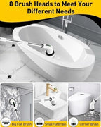 Electric Spin Scrubber for Bathroom, Shower Scrubber with Long Handle - Image 4