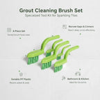 Grout Cleaning Brush Set, 4-Piece Tile Scrubbing Tool Kit for Narrow Gaps and Corners, Durable PP Plastic Crevice Cleaner for Bathroom Shower and Kitchen Backsplash (Set of 4) - Image 4