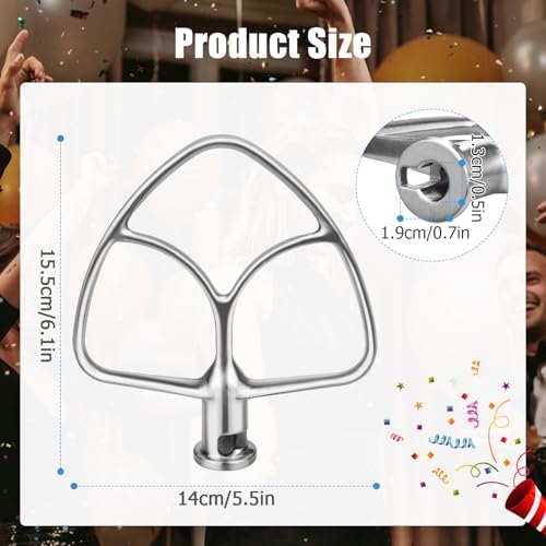 Stainless Steel K45B Coated Flat Beater for KitchenAid 4.5-5 Qt Mixer Paddle Attachment Flat Beater Fits Stand Mixer Bowls For KitchenAid 4.5-5 Quart Bowls, Kitchenaid Paddle Attachment - Image 7