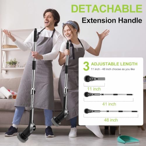 WKY-Electric Spin Scrubber - 10-in-1 Cordless Shower Scrubber & Cleaning Brush with Extendable Handle, 42 in-lbs Ultra High Torque, 2 Speeds, IPX7, LED Display, Smart AI Chip, for Bathroom, Kitchen - Image 2