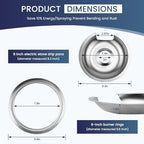 Chrome Stove Drip Pan with Trim Ring Fit for GE Hot point Stove - Image 3