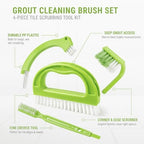 Grout Cleaning Brush Set, 4-Piece Tile Scrubbing Tool Kit for Narrow Gaps and Corners, Durable PP Plastic Crevice Cleaner for Bathroom Shower and Kitchen Backsplash (Set of 4) - Image 5