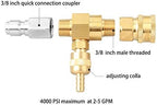 Sooprinse Chemical Injector Kit for High Pressure Washer, 4000 PSI Adjustable Soap Dispenser with a 1/4 Inch Black Soap Nozzle and Teflon Tape, 16 Ft Siphon Hose, 3/8 Inch Quick Connect - Image 3