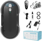 Window Cleaning Robot - Double Helix 4800-6400Pa Suction, (Black) by HIXZAP