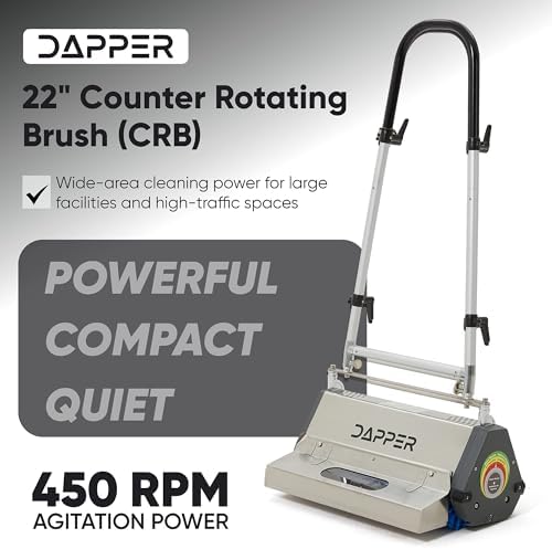 22" Counter-Rotating Brush (CRB) Commercial Carpet & Hard Floor Cleaning Machine – 450 RPM, Quiet 53 dBA, Durable 60 lb Wide-Area Scrubber – Ideal for Banquet Halls, Event Centers & Large Facilities - Image 3