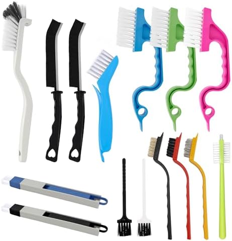 15Pcs Crevice Cleaning Brush Groove Gap Hard Bristle Cleaning Tool Small Clean Brush for Cleaning Sink Toilet Kitchen Door Window Track Cup Teapot by Unknown