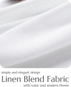 jinchan Linen Tier Curtains with Lined, 26x24, 2 Panels, Beige White - Image 5