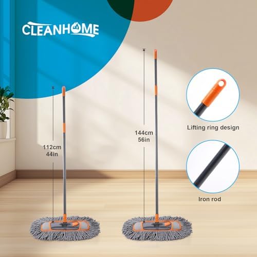 CLEANHOME Microfiber Dust Mop for Hardwood Floor Cleaning with 3 Replacement Mop Pads - Image 4