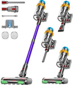 Cordless Vacuum Cleaner, 650W 55KPA 75Min Powerful Vacuum Cleaners for Home, Self-Standing Stick Vacuum Cordless Rechargeable/ Anti-Tangle/OLED Screen/1.8L Cup for Home Pet Hair/Carpet/Hardwood Floor by JRFYHFT